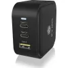 Icy Box Φορτιστής Χωρίς Καλώδιο με Θύρα USB-A και 2 Θύρες USB-C 65W Power Delivery Μαύρος (IB-PS103-PD)