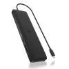 Icy Box USB-C Docking Station με HDMI/DisplayPort 4K PD Ethernet και σύνδεση 3 Οθονών Μαύρο (IB-DK2116-C)