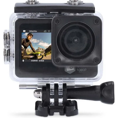 Nedis ACAM31BK 32GB Action Camera Full HD (1080p) με Οθόνη 2" και Wi-Fi Μαύρη