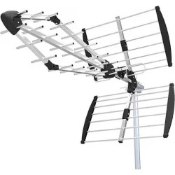 Nedis Εξωτερική Κεραία Τηλεόρασης (δεν απαιτεί τροφοδοσία) σε Μαύρο Χρώμα Σύνδεση με Ομοαξονικό (Coaxial) Καλώδιο