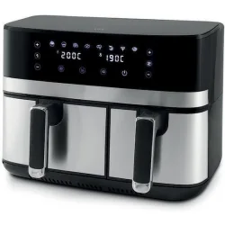 Life In Sync Air Fryer με Διπλό Αποσπώμενο Κάδο 8.6lt Ασημί