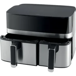 Life In Sync Air Fryer με Διπλό Αποσπώμενο Κάδο 8.6lt Ασημί