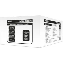 NOD U/UTP Cat.6 Καλώδιο Δικτύου Ethernet χωρίς ακροδέκτες 305m Γκρι 1τμχ NOD U/UTP Cat.6 Καλώδιο Δικτύου Ethernet χωρίς ακροδέκτες 305m Γκρι 1τμχ