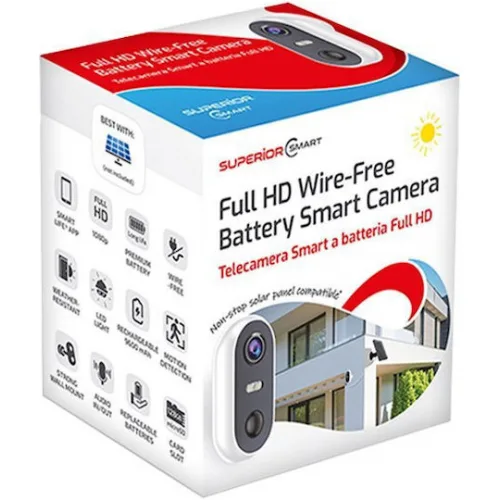 Superior Electronics SUPiCM004 IP Κάμερα Παρακολούθησης Wi-Fi Full HD 1080p Αδιάβροχη με Αμφίδρομη Επικοινωνία
