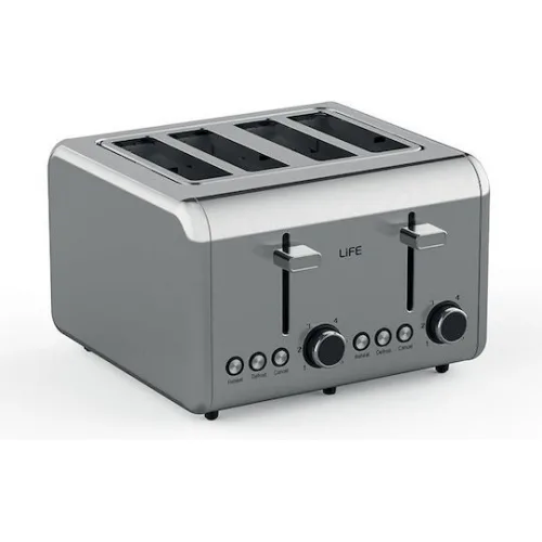 Life Brekky Φρυγανιέρα 4 Θέσεων 1500W Inox