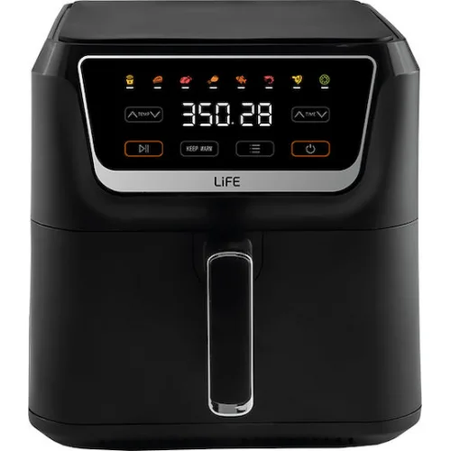 Life GR8 Air Fryer 8lt Μαύρο