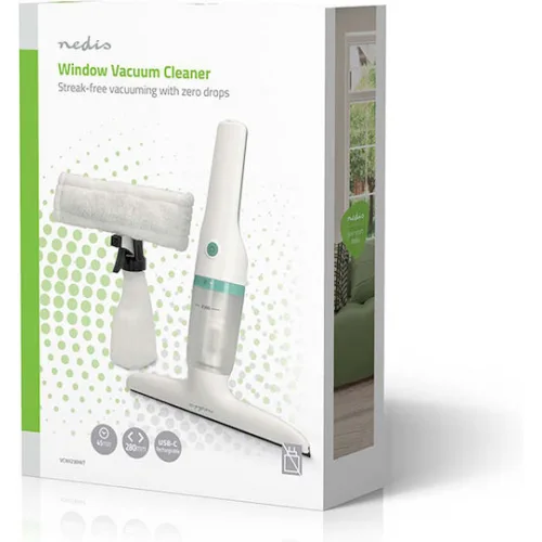 Nedis Καθαριστής Τζαμιών Μπαταρίας 3.7V Λευκός Nedis Καθαριστής Τζαμιών Μπαταρίας 3.7V Λευκός