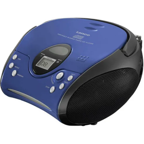 Lenco Φορητό Ηχοσύστημα με CD / MP3 / Ραδιόφωνο σε Μπλε Χρώμα Lenco Φορητό Ηχοσύστημα με CD / MP3 / Ραδιόφωνο σε Μπλε Χρώμα