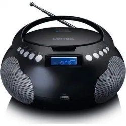 Lenco Φορητό Ηχοσύστημα SCD-331 με Bluetooth / CD / MP3 / USB / Ραδιόφωνο σε Μαύρο Χρώμα