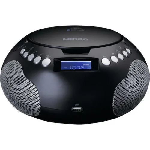 Lenco Φορητό Ηχοσύστημα SCD-331 με Bluetooth / CD / MP3 / USB / Ραδιόφωνο σε Μαύρο Χρώμα