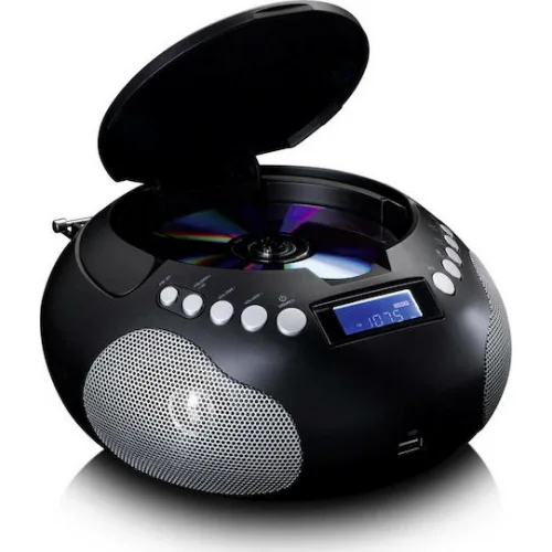 Lenco Φορητό Ηχοσύστημα SCD-331 με Bluetooth / CD / MP3 / USB / Ραδιόφωνο σε Μαύρο Χρώμα