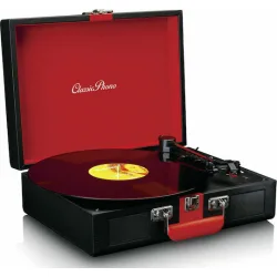 Lenco TT-110 TT-110BKRD Βαλιτσάκι Πικάπ Belt Drive με Προενίσχυση και Ενσωματωμένα Ηχεία Μαύρο Lenco TT-110 TT-110BKRD Βαλιτσάκι Πικάπ Belt Drive με Προενίσχυση και Ενσωματωμένα Ηχεία Μαύρο