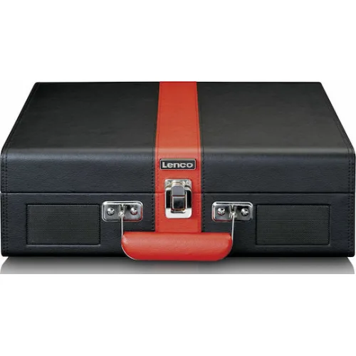 Lenco TT-110 TT-110BKRD Βαλιτσάκι Πικάπ Belt Drive με Προενίσχυση και Ενσωματωμένα Ηχεία Μαύρο