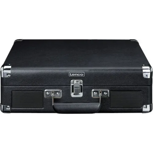 Lenco TT-115 TT-115BK Βαλιτσάκι Πικάπ Belt Drive με Προενίσχυση και Ενσωματωμένα Ηχεία Μαύρο