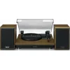 Lenco LS-100WD Wood LS-100WD Πικάπ Belt Drive με Προενίσχυση και Ενσωματωμένα Ηχεία Καφέ