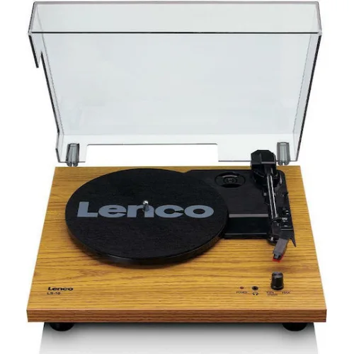 Lenco LS-10 LS-10WD Πικάπ Belt Drive με Προενίσχυση και Ενσωματωμένα Ηχεία Καφέ