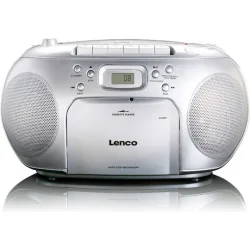 Lenco Φορητό Ηχοσύστημα SCD-420 με CD / Κασετόφωνο / Ραδιόφωνο σε Ασημί Χρώμα Lenco Φορητό Ηχοσύστημα SCD-420 με CD / Κασετόφωνο / Ραδιόφωνο σε Ασημί Χρώμα