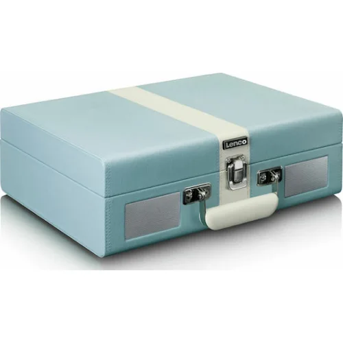Lenco TT-110 TT110BW Βαλιτσάκι Πικάπ Belt Drive με Προενίσχυση και Ενσωματωμένα Ηχεία Μπλε