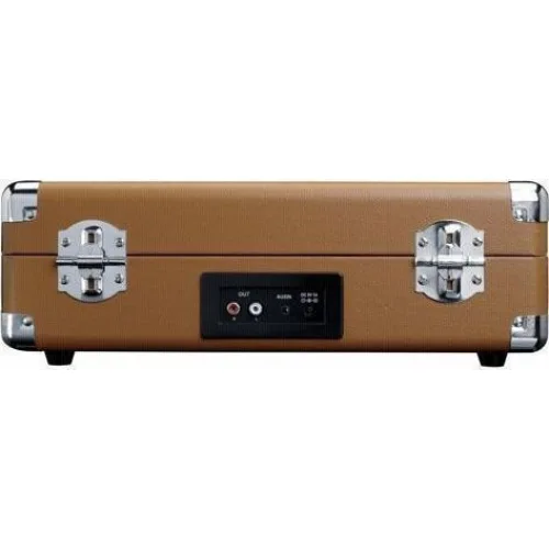 Lenco TT-10 TT10 Βαλιτσάκι Πικάπ Belt Drive με Προενίσχυση και Ενσωματωμένα Ηχεία Καφέ