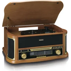 Lenco TCD-2551 Πικάπ Belt Drive με Προενίσχυση και Ενσωματωμένα Ηχεία Καφέ