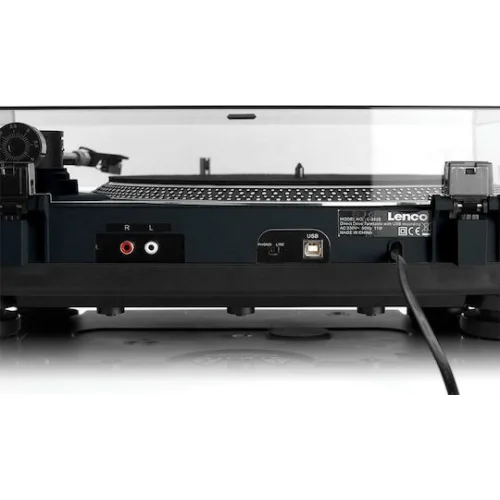 Lenco L-3808 L3808SW Πικάπ Direct Drive με Προενίσχυση Μαύρο