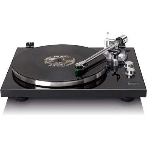 Lenco LBT-215BK Πικάπ Belt Drive με Προενίσχυση Μαύρο