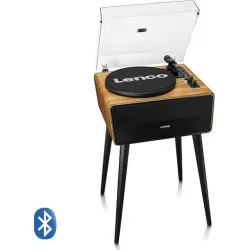 Lenco LS-570OK Πικάπ Belt Drive με Προενίσχυση και Ενσωματωμένα Ηχεία Καφέ