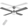 Life Ανεμιστήρας Οροφής 122cm με Φως και Τηλεχειριστήριο Ασημί
