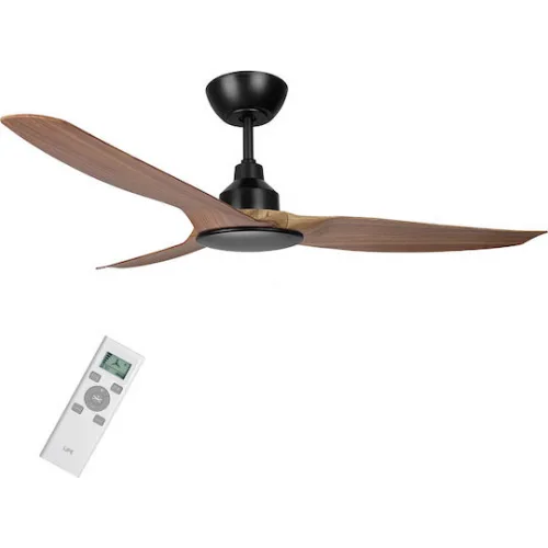 Life Ανεμιστήρας Οροφής 132cm με Τηλεχειριστήριο Μαύρος
