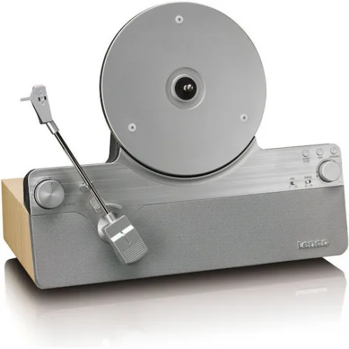 Lenco LSA-071SI Πικάπ Belt Drive με Προενίσχυση και Ενσωματωμένα Ηχεία Ασημί