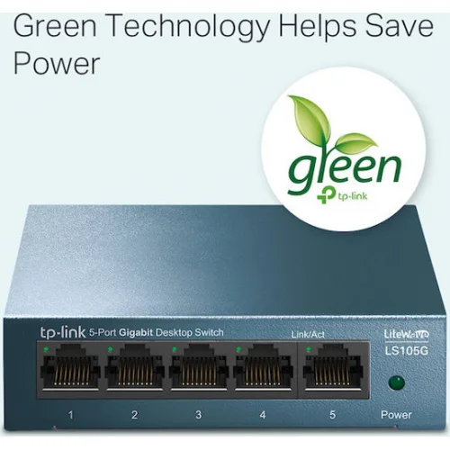 TP-LINK LS105G v1 Unmanaged L2 Switch με 5 Θύρες Gigabit (1Gbps) Ethernet