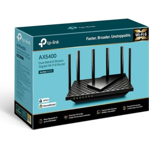 TP-LINK Archer AX73 v1 Ασύρματο Router Wi‑Fi 6 με 4 Θύρες Gigabit Ethernet