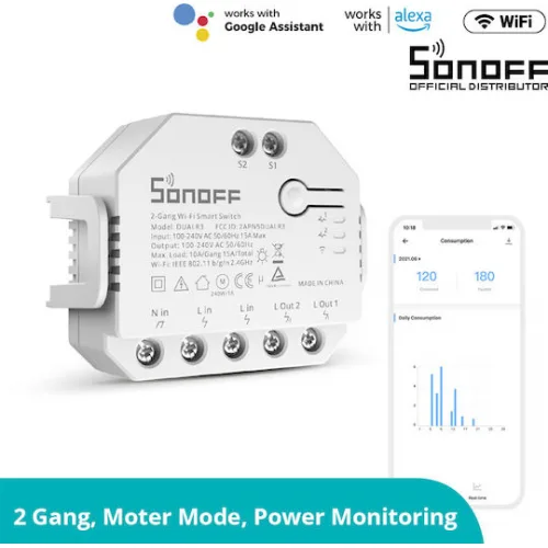 Sonoff Smart Ενδιάμεσος Διακόπτης Wi-Fi