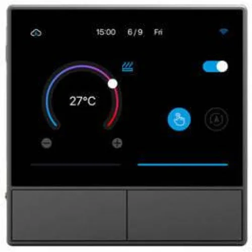 Sonoff NSPanel Εξωτερικός Διακόπτης Τοίχου Wi-Fi Φωτισμού Μονός με Πλαίσιο Μαύρος