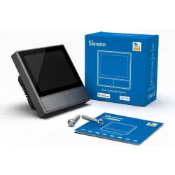 Sonoff NSPanel Εξωτερικός Διακόπτης Τοίχου Wi-Fi Φωτισμού Μονός με Πλαίσιο Μαύρος