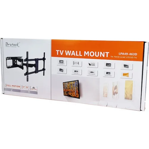 Brateck LPA49-463D LPA49-463D Βάση Τηλεόρασης Τοίχου με Βραχίονα έως 70" και 60kg