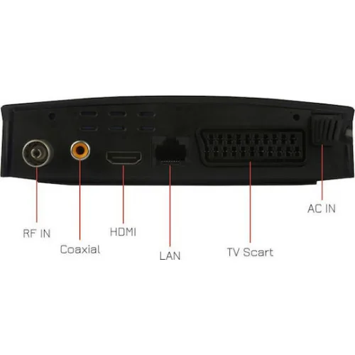 Powertech PT-779 Ψηφιακός Δέκτης Mpeg-4 Full HD (1080p) με Λειτουργία PVR (Εγγραφή σε USB) Σύνδεσεις SCART / HDMI / USB