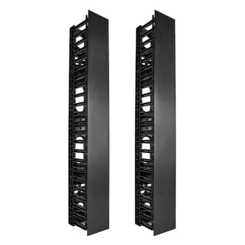 Powertech Οδηγοί Καλωδίων για Rack NETW-0006 με 23 Sockets Μαύρο 2τμχ