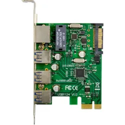 Powertech Κάρτα PCIe σε 4 θύρες Ethernet / USB 3.0