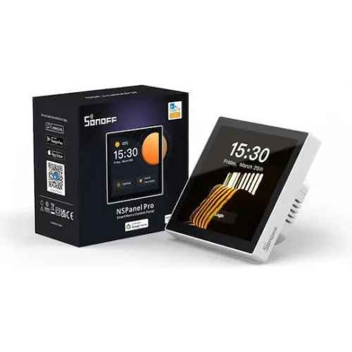 Sonoff Χωνευτός Διακόπτης Τοίχου με Οθόνη Αφής Wi-Fi Φωτισμού Λευκός