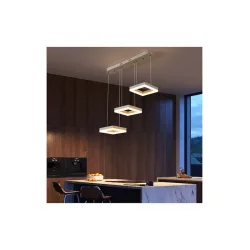 Powertech Κρεμαστό Φωτιστικό Λευκό LED με Φυσικό Λευκό Φως Ράγα 70x120εκ.