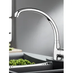 Bruno Μπαταρία Κουζίνας Πάγκου Inox Ασημί