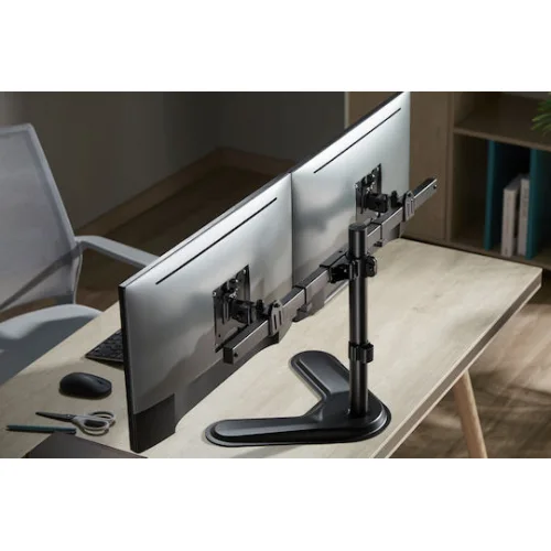 Brateck Βάση Γραφείου για 2 Οθόνες έως 32" με Βραχίονα (LDT57-T02)