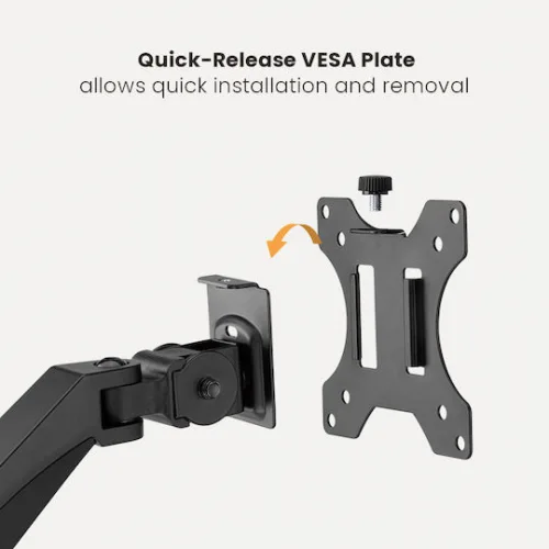 Brateck Βάση Γραφείου Οθόνης έως 32" με Βραχίονα (LDT56-C012)