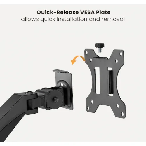 Brateck Βάση Γραφείου για 2 Οθόνες έως 32" με Βραχίονα (LDT56-C024)