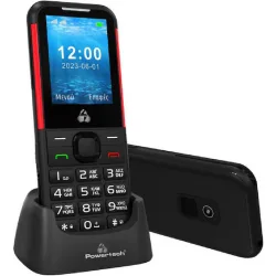 Powertech Sentry PTM-33 Dual SIM Κινητό με Μεγάλα Κουμπιά Μαύρο