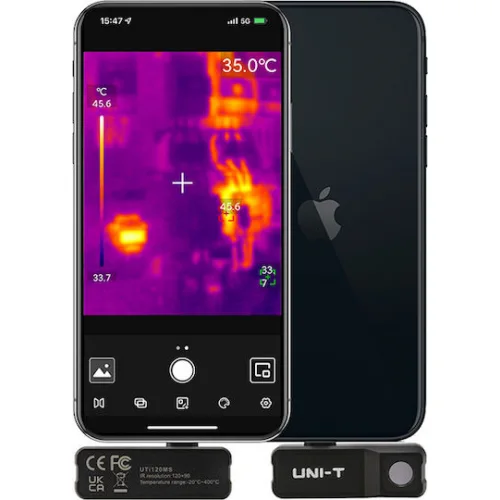 Uni-T UTi120MS Θερμοκάμερα για Θερμοκρασίες από -20°C έως 400°C για Κινητό iOS Uni-T UTi120MS Θερμοκάμερα για Θερμοκρασίες από -20°C έως 400°C για Κινητό iOS