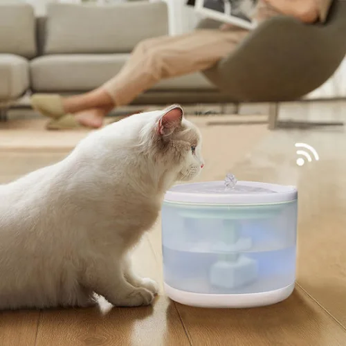 Bruno Αυτόματo Μπολ από Πλαστικό ABS Νερού για Σκύλο & Γάτα 2.5lt 14cm σε Λευκό Χρώμα