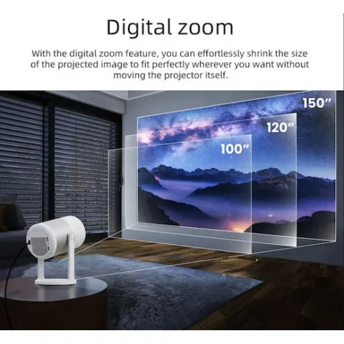 Powertech Projector LCD Full HD Λάμπας LED με Wi-Fi και Ενσωματωμένα Ηχεία