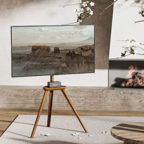 Brateck FS35-44F-02 Βάση Τηλεόρασης Δαπέδου έως 65" και 40kg Ασημί